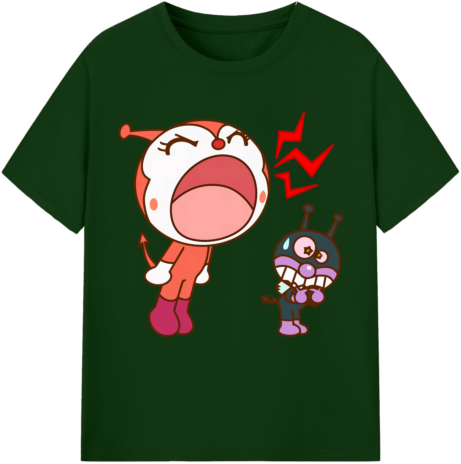 （画像用） アンパンマン Anpanman 綿100％半袖Tシャツ（フロントプリント）